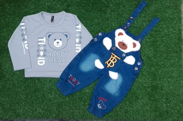 Denim & Cotton Baby Dresses For Zero To 3 Year babies For Summer ll Oi6191 (Copy) (Copy) (Copy)